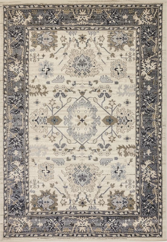 YA358531190 - Dynamic Rugs - Yazd - Ivory Grey 8531-190 - 3'3" x 5'3"