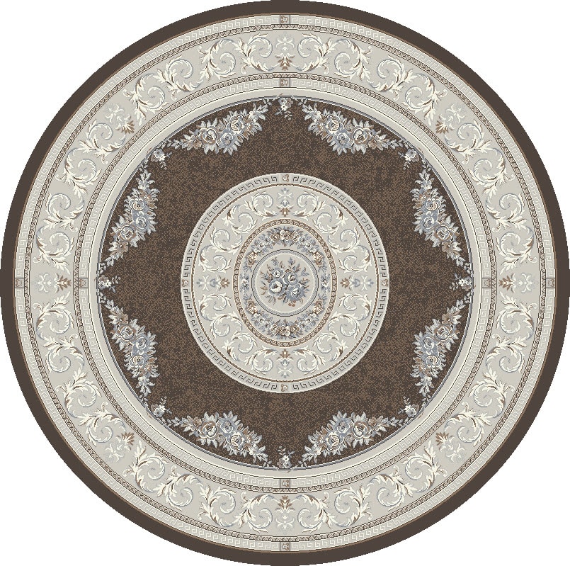 ANR8572263295 - Dynamic Rugs - Ancient Garden - Brown Cream 57226-3295 - 7'1" Round