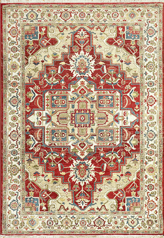 JN246882130 - Dynamic Rugs - Juno - Ivory Red 6882-130 - 2' x 3'11"