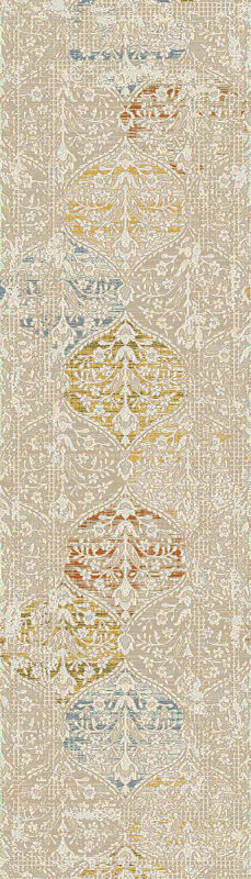 HU281452899 - Dynamic Rugs - Hudson - Beige Multi 1452-899 - 2' x 7'5"