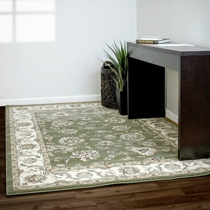 ANCIENT GARDEN - Green Ivory 57365-4464 - Dynamic Rugs - Ancient Garden - Green Ivory 57365-4464