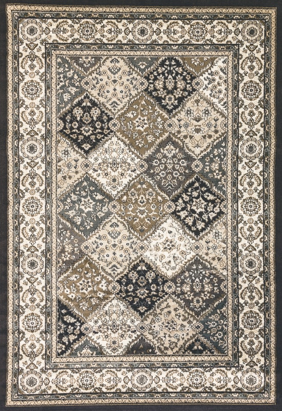 YA698471910 - Dynamic Rugs - Yazd - Grey Ivory 8471-910 - 5'3" x 7'7"