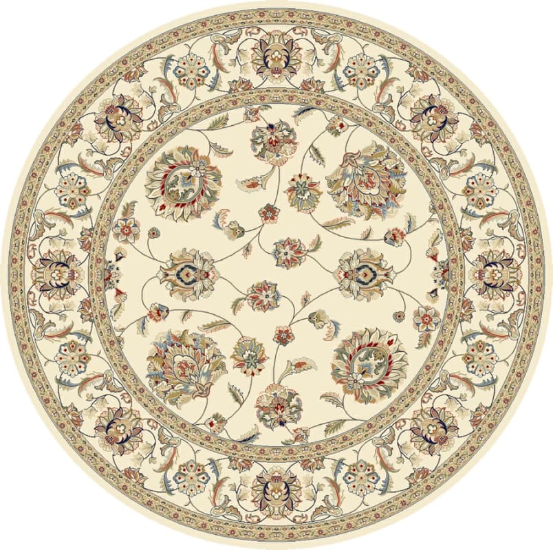 ANR5573656464 - Dynamic Rugs - Ancient Garden - Ivory 57365-6464 - 5'3" Round