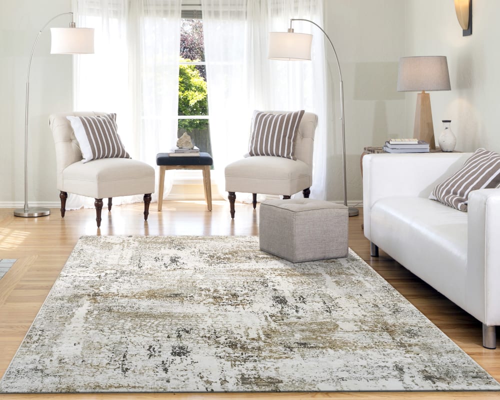 QUARTZ - Ivory Grey 27050-190 - Dynamic Rugs - Quartz - Ivory Grey 27050-190