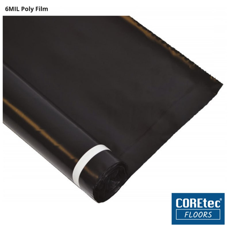 US101 - COREtec TotalWorx - GroundWorx - 6Mil Black Poly Film - Moisture Barrier 100sf - US101
