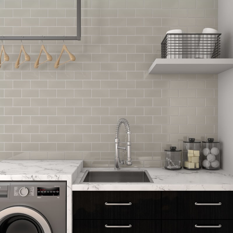 AM52361P - Daltile - Amity - Grey - 3.00 in x 6.00 in - Glossy
