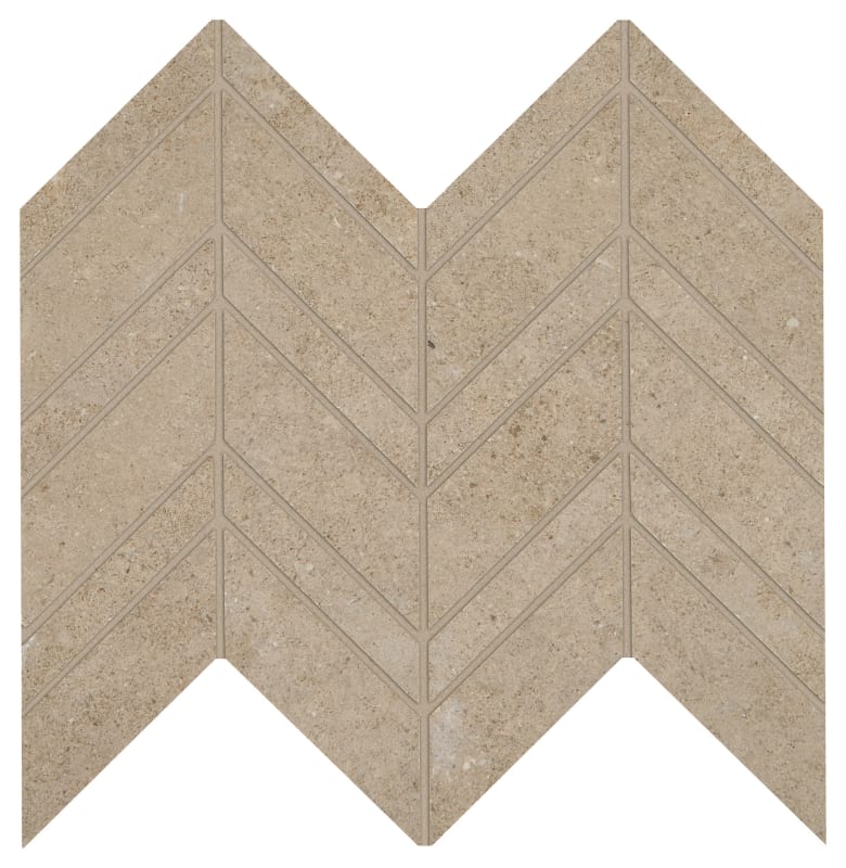 MF02CHEVRMS1P2 - Marazzi - Modern Formation - Overland Beige - 12 x 13 - Chevron Mosaic