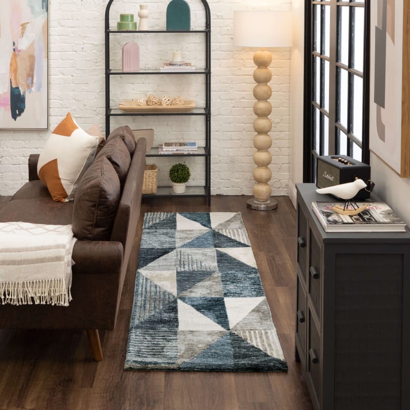 Bowen - Oblique Blue R1147-202 - Drew & Jonathan Home by Karastan - Bowen - Oblique Blue R1147