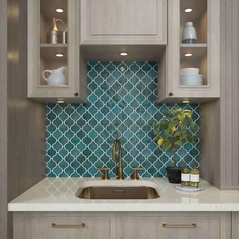 MM3533ARABMS1P2 - Daltile - Mesmerist - Mystique - 3.00 in x 3.00 in - Arabesque Mosaic
