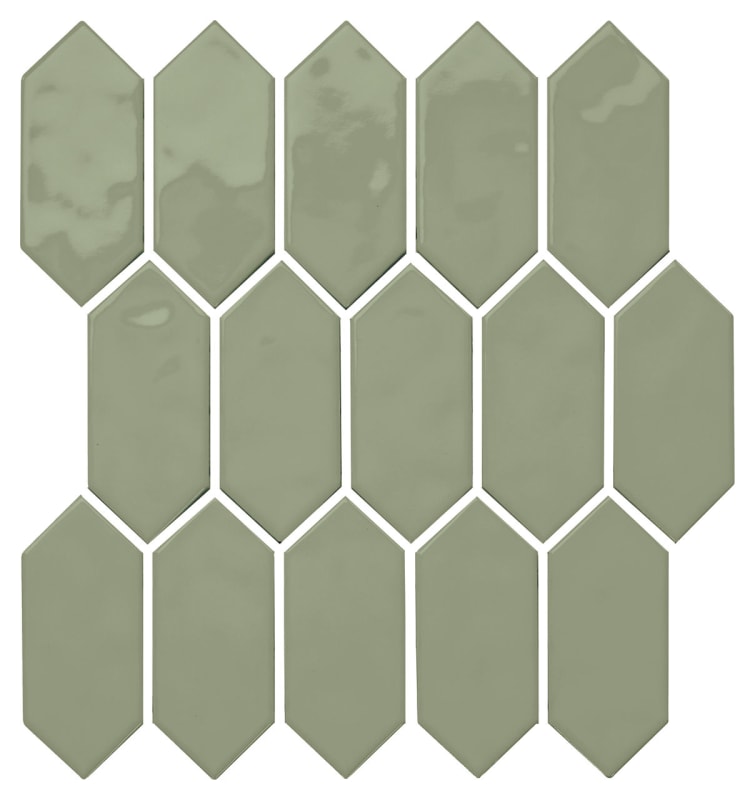MY9325PICKMS1P2 - Daltile - Mythology - Chronos - 11 x 12 - Picket Mosaic - Undulated