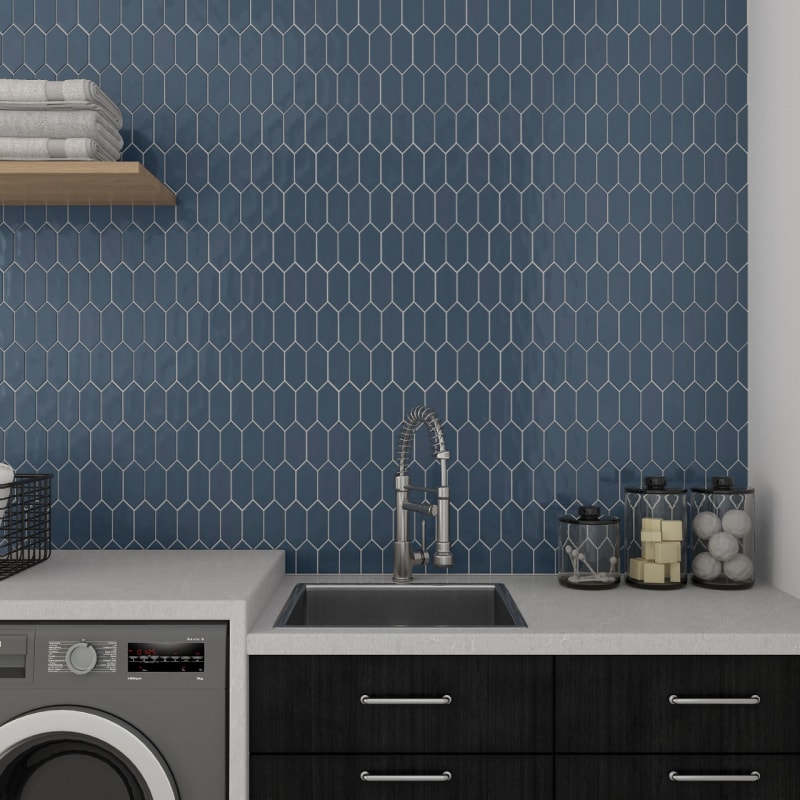 MY9625PICKMS1P2 - Daltile - Mythology - Titan - 11.00 in x 12.00 in - Picket Mosaic - Undulated