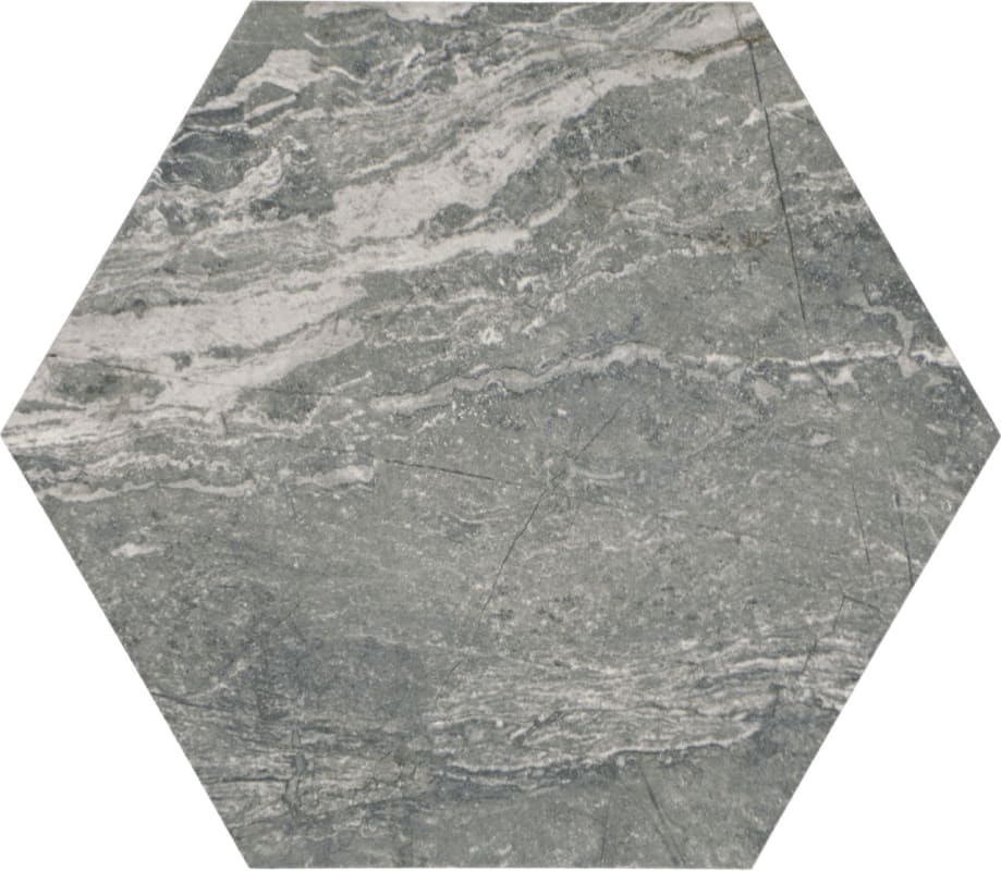 PT238HEX1P2 - Daltile - Perpetuo - Eternal Grey - 8 x 9 - Hexagon Floor Tile - Matte