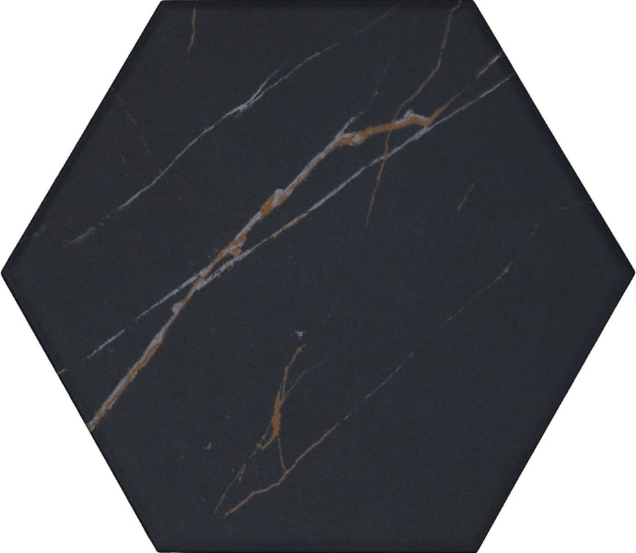 PT248HEX1P2 - Daltile - Perpetuo - Infinite Black - 8.00 in x 9.00 in - Hexagon Floor Tile - Matte