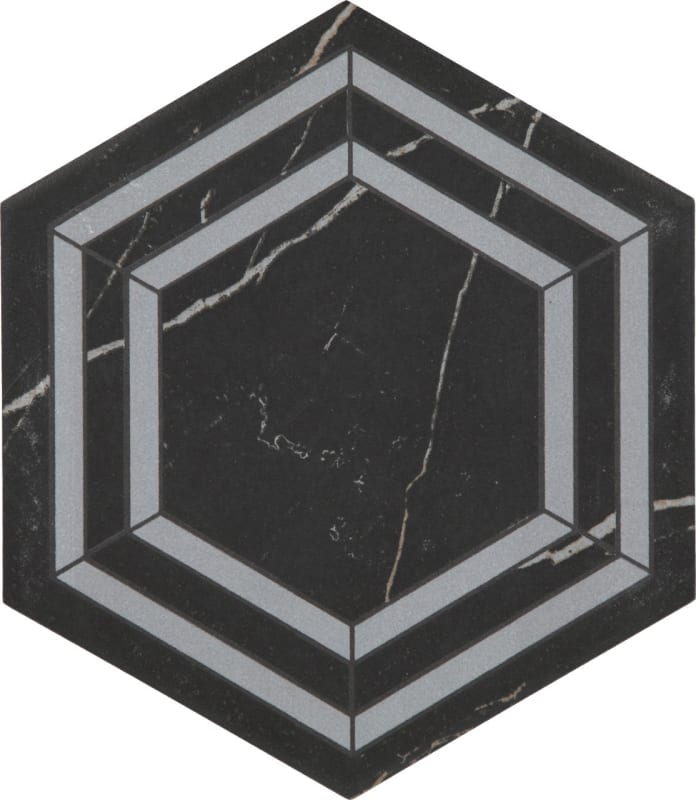 PT26HEXDECOKMT - Daltile - Perpetuo - Tuxedo - 8.00 in x 9.00 in - Matte