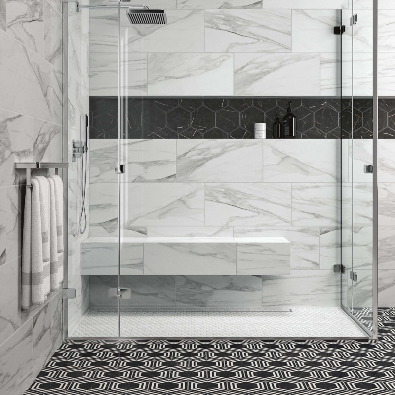PT2115HEXMS1P2 - Daltile - Perpetuo - Brilliant White - 1.50 in x 1.50 in - Hexagon Mosaic - Matte