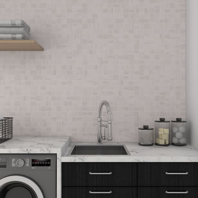 CT7522MS1P2 - Daltile Core Fundamentals - Platinum Wall Tile - CT75 Calacatta Sky - 2.00 in x 2.00 in - Straight Joint Mosaic