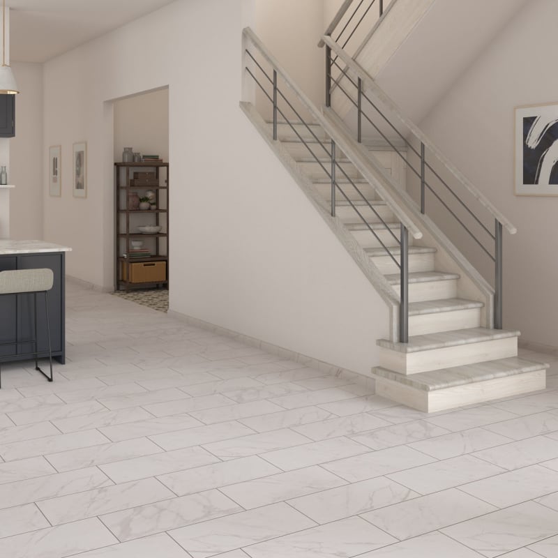 CT76412MOD1P2 - Daltile Core Fundamentals - Platinum Wall Tile - CT76 Calacatta Empire - 4.00 in x 12.00 in