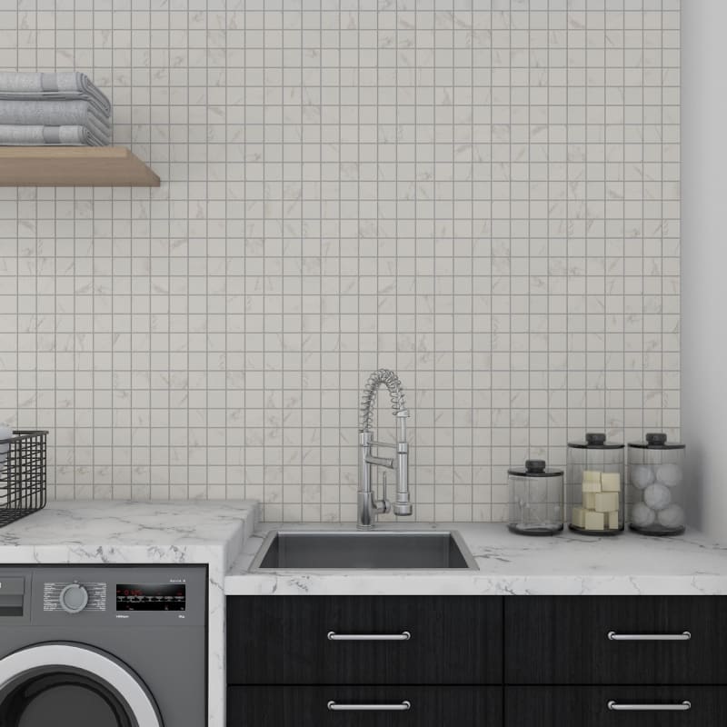 CT7622MS1P2 - Daltile Core Fundamentals - Platinum Wall Tile - CT76 Calacatta Empire - 2.00 in x 2.00 in - Straight Joint Mosaic