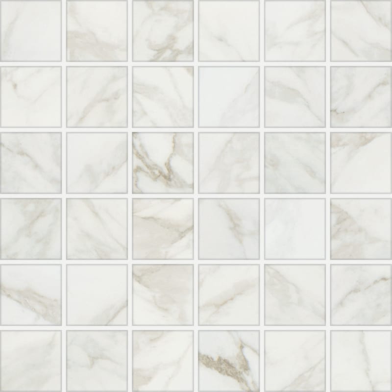 MB2025PICKMS1P2 - Marazzi - Marble Obsession - Arabescato - 2.00 in x 5.00 in - Picket Mosaic - Satin