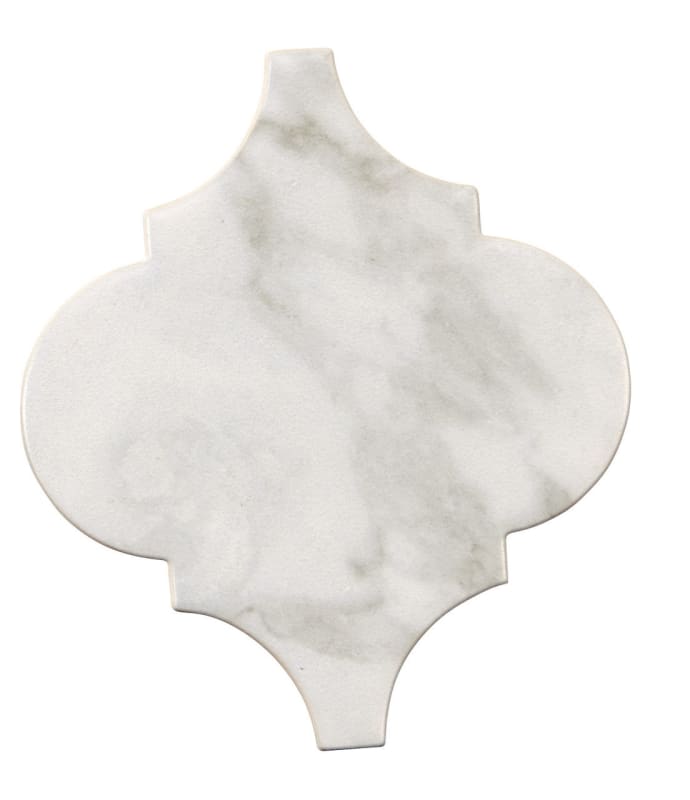 MB206ARAB1P2 - Marazzi - Marble Obsession - Arabescato - 5.25 in x 6.00 in - Arabesque Wall Tile