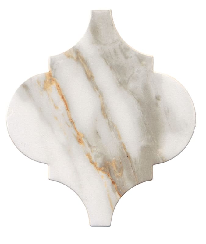 MB216ARAB1P2 - Marazzi - Marble Obsession - Calacatta Gold - 5.25 in x 6.00 in - Arabesque Wall Tile
