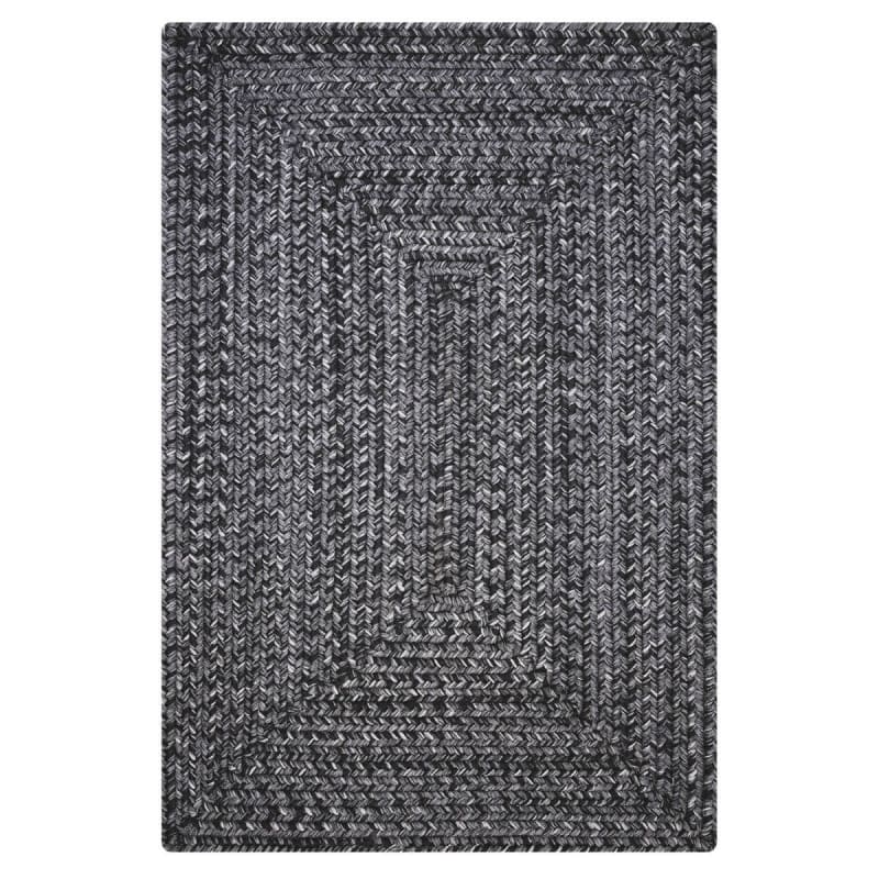 Black 313577 - Homespice - Ultra Durable Braided Rug - Black - 4' x 6'