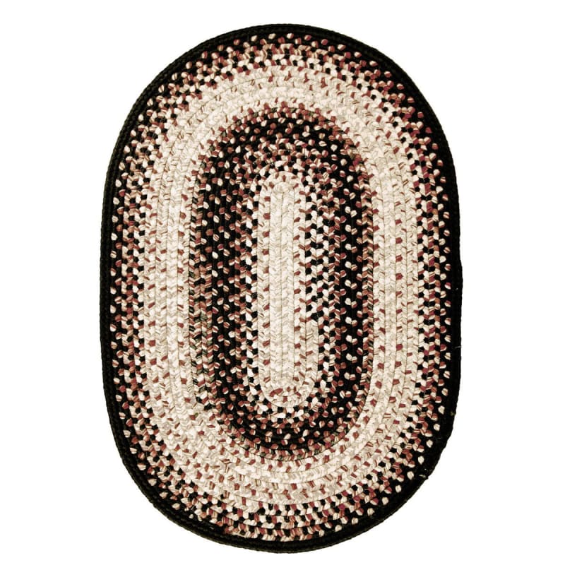 Black Mist 300089 - Homespice - Ultra Durable Braided Rug - Black Mist - 27" x 45" Oval