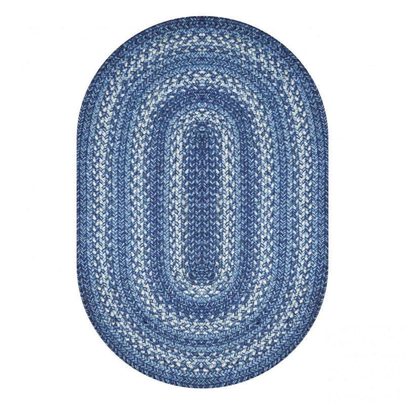 Denim 558114 - Homespice - Jute Braided Rug - Denim - 3' x 5' Oval