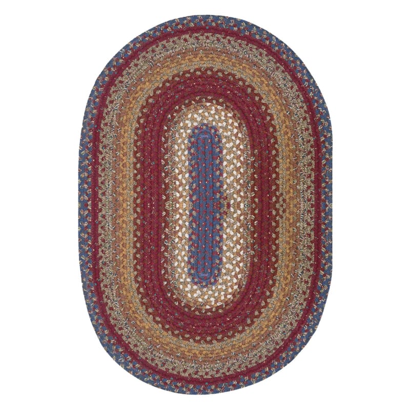 Log Cabin Step 404046 - Homespice - Cotton Braided Rug - Log Cabin Step - 5' x 8' Oval
