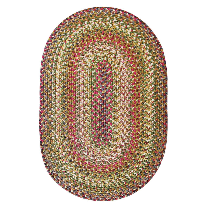 Rainforest 305169 - Homespice - Ultra Durable Braided Rug - Rainforest - 6' x 9' Oval