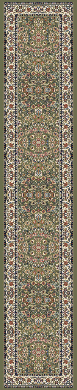 AN28570784444 - Dynamic Rugs - Ancient Garden - Green Ivory 57078-4444 - 2'2" x 7'7"