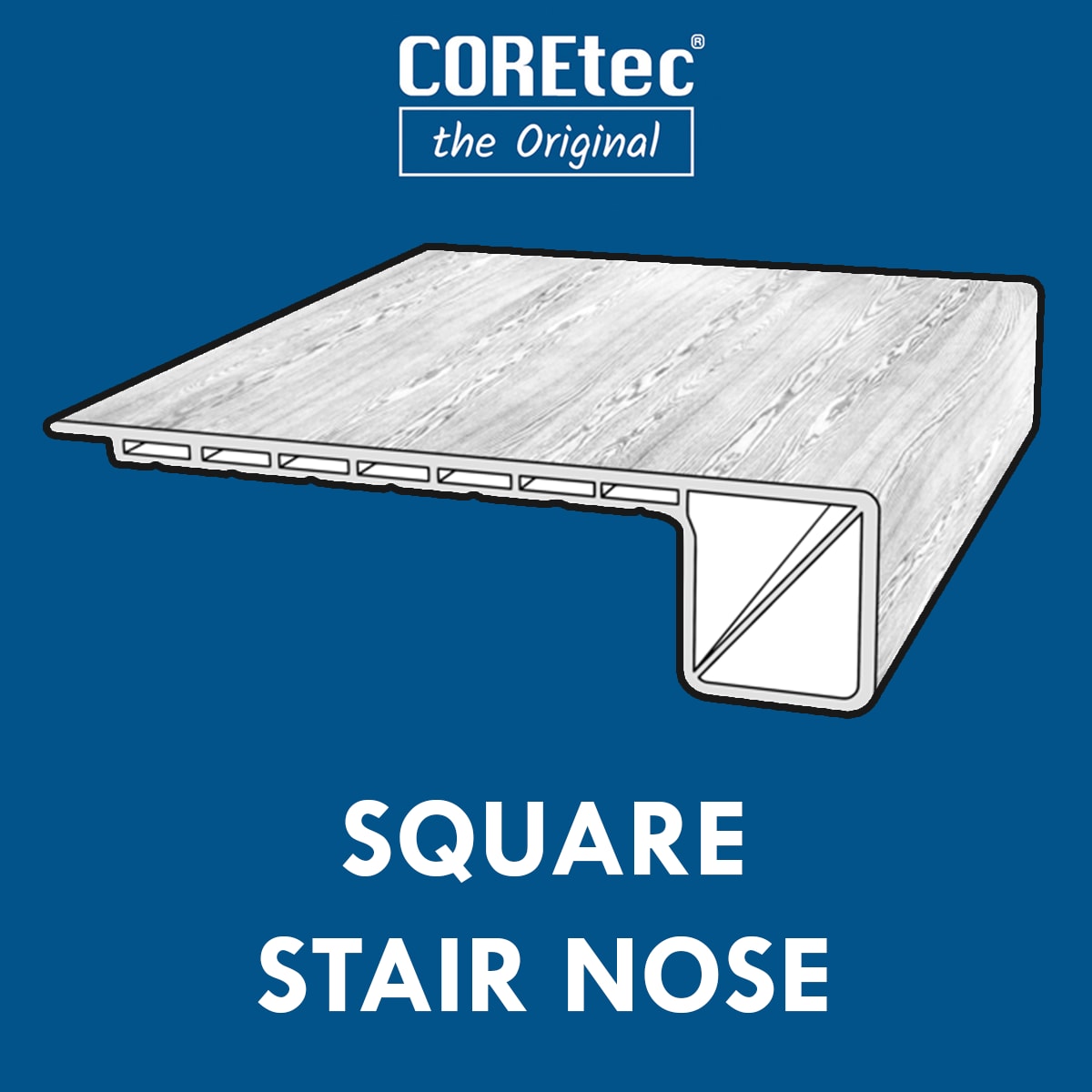 SQ1CT-02702 Noble Oak (SQ SN) - COREtec TotalWorx - FinishWorx - Square Stair Nose 94.48" - SQ1CT-02702 Noble Oak (SQ SN)