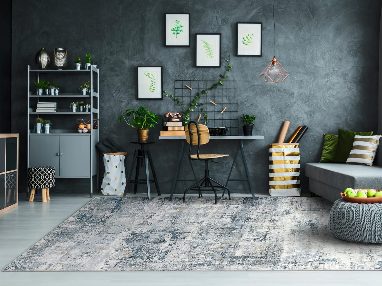 CASTILLA - Grey Blue 3533-950 - Dynamic Rugs - Castilla - Grey Blue 3533-950