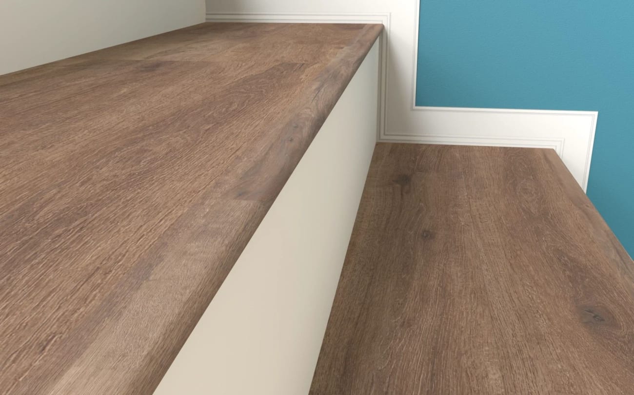 FS4CT-12261 Ferro Sandstone (FSN) - COREtec TotalWorx - FinishWorx - Round Flush Stairnose - FS4CT-12261 Ferro Sandstone (FSN)