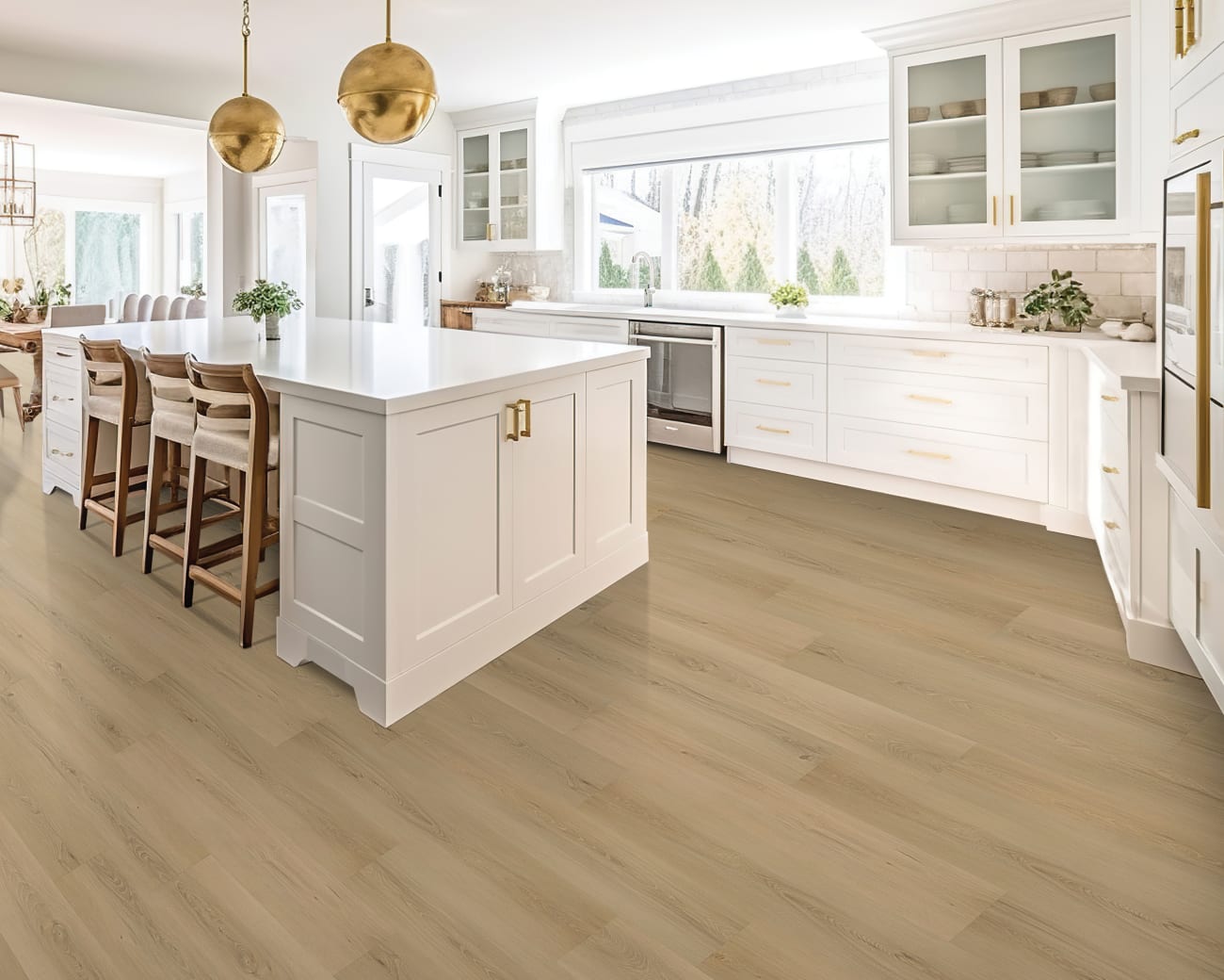 MOGA BROOK CRYSTALAMP Ⅱ Glam 2-Light LED Crystal Floor Lamp Plug-in Standing Lamp in Gold