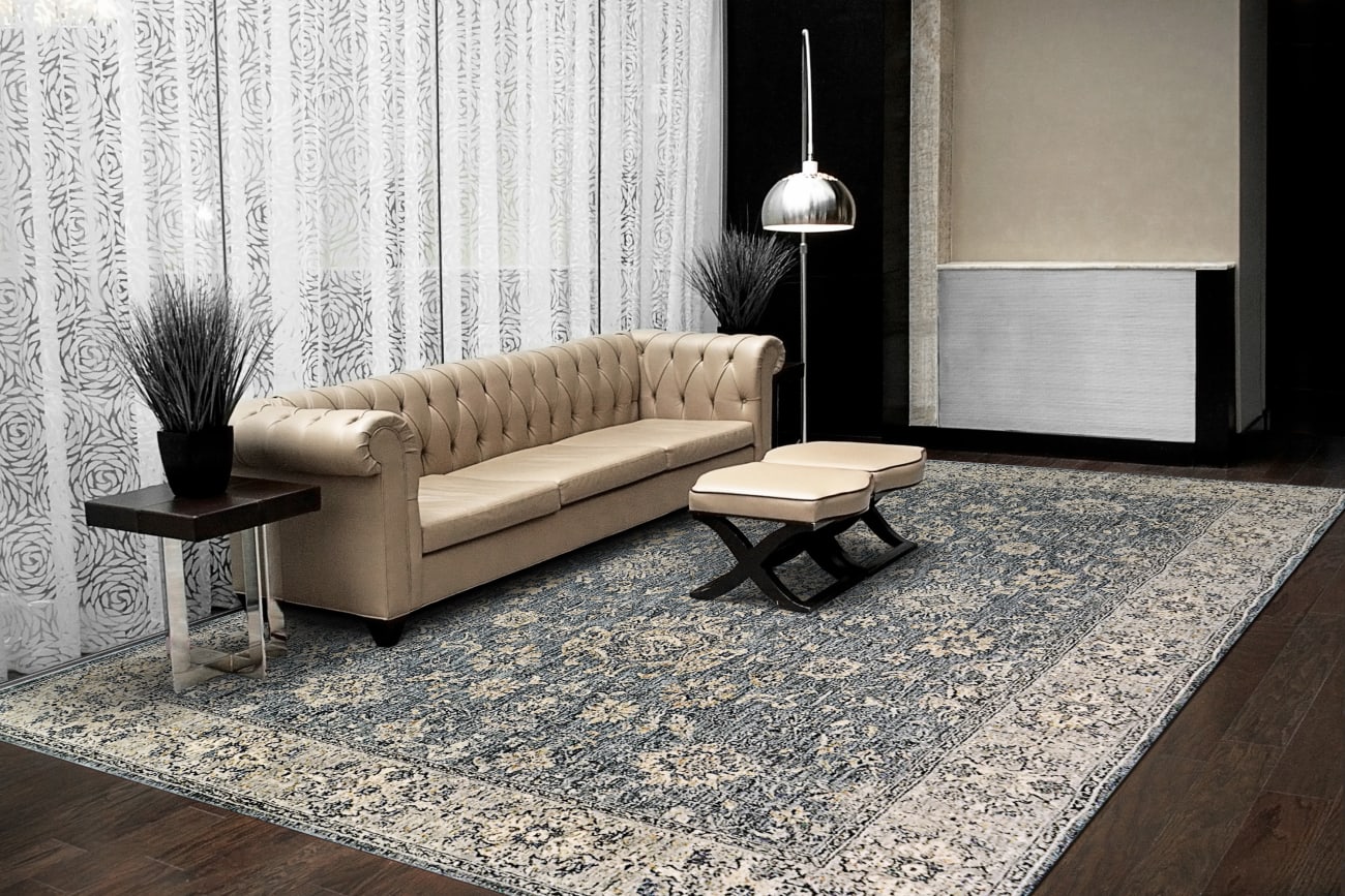 Dynamic Rugs - SAVOY - Denim Grey Cream 3572-598 from Znet Flooring