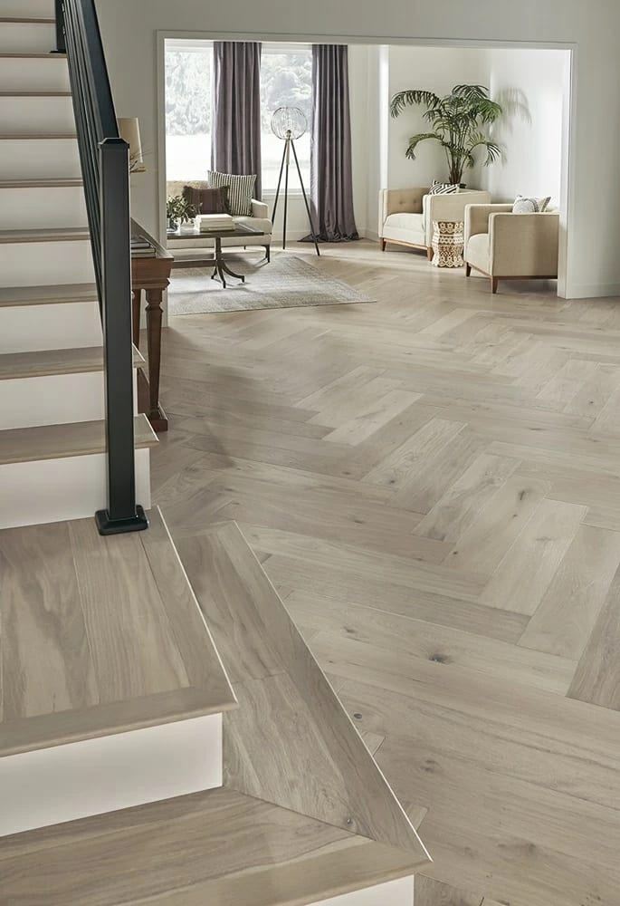 HPLS37WINF1 - Mannington Latitude Collection - Park City Herringbone - Wintry