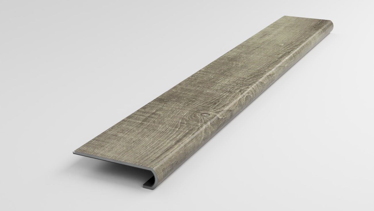 VSN-FTS21-936 1-1/2 x 42 - Treads Plus - Stair Nose 42" - Mohawk Founders Trace Worn Gray