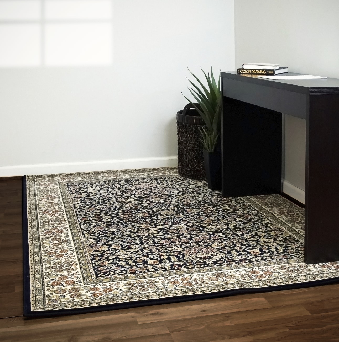 ANCIENT GARDEN - Blue Ivory 57078-3434 - Dynamic Rugs - Ancient Garden - Blue Ivory 57078-3434