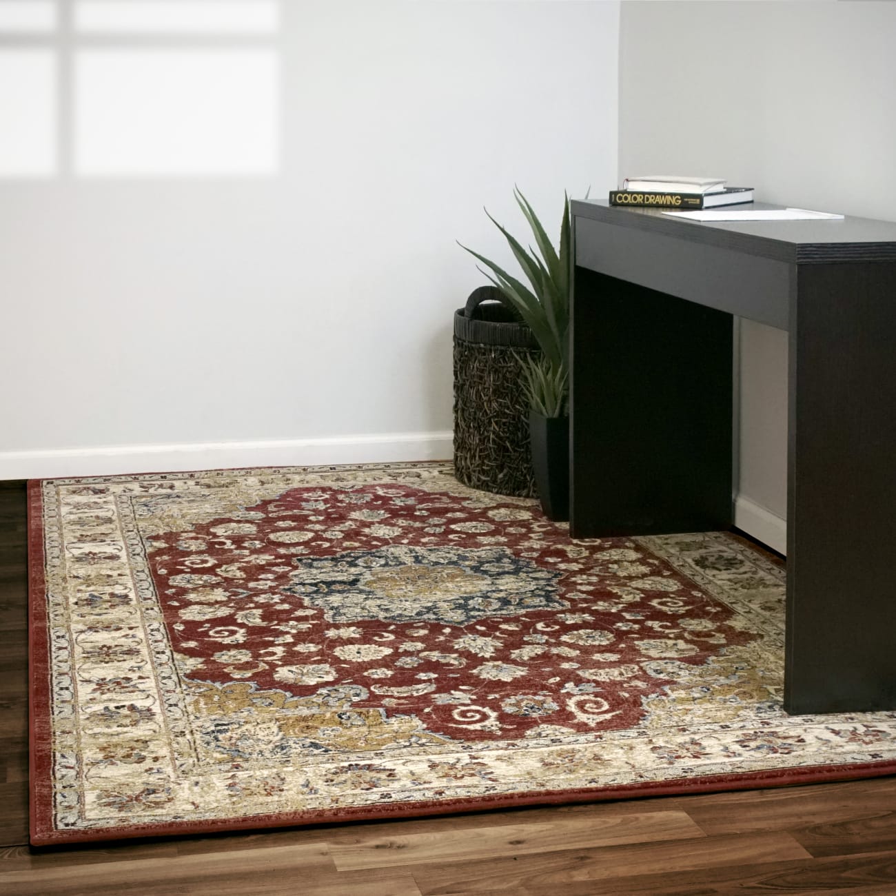 ANCIENT GARDEN - Red Ivory 57559-1464 - Dynamic Rugs - Ancient Garden - Red Ivory 57559-1464