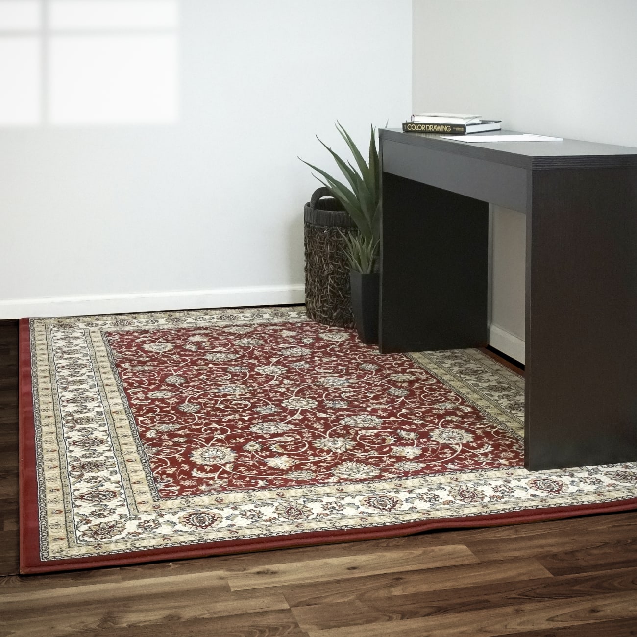 ANCIENT GARDEN - Red Ivory 57120-1464 - Dynamic Rugs - Ancient Garden - Red Ivory 57120-1464