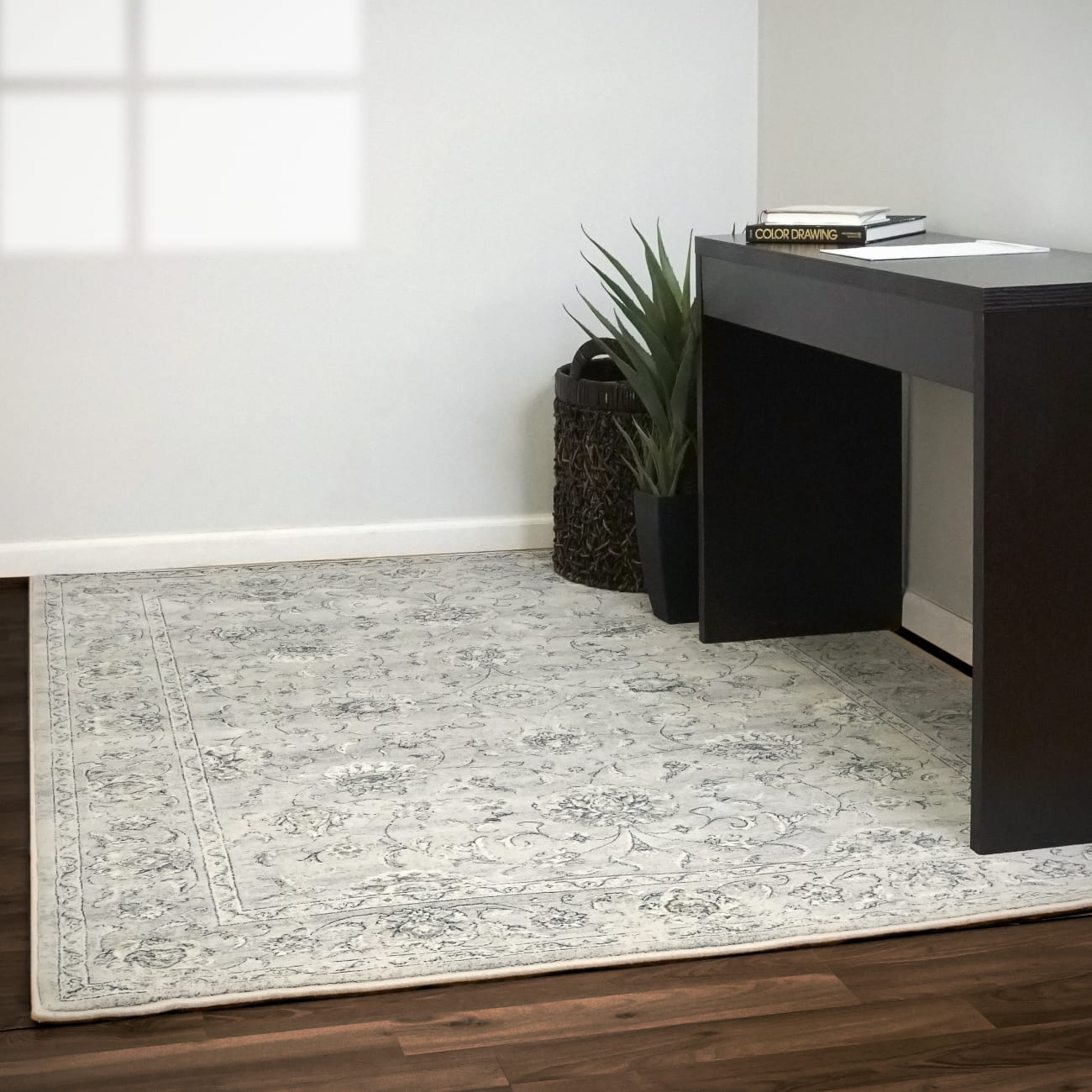 ANCIENT GARDEN - Cream Grey 57126-3636 - Dynamic Rugs - Ancient Garden - Cream Grey 57126-3636