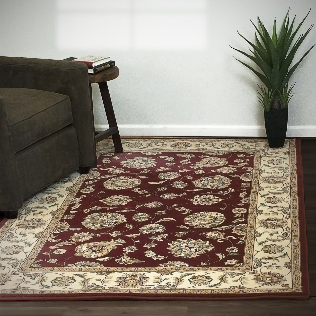 ANCIENT GARDEN - Red Ivory 57365-1464 - Dynamic Rugs - Ancient Garden - Red Ivory 57365-1464