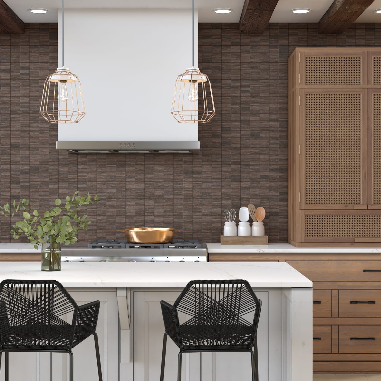 AR0813MS1P2 - Daltile - Articulo - Story Brown - 1.00 in x 3.00 in - Mosaic - Matte