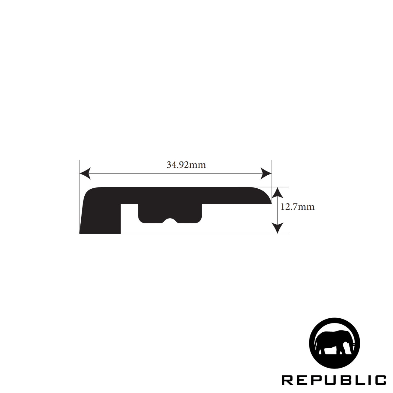 RENW7004-EM Clay Pebble - Republic Floor - End Molding - RENW7004-EM Clay Pebble