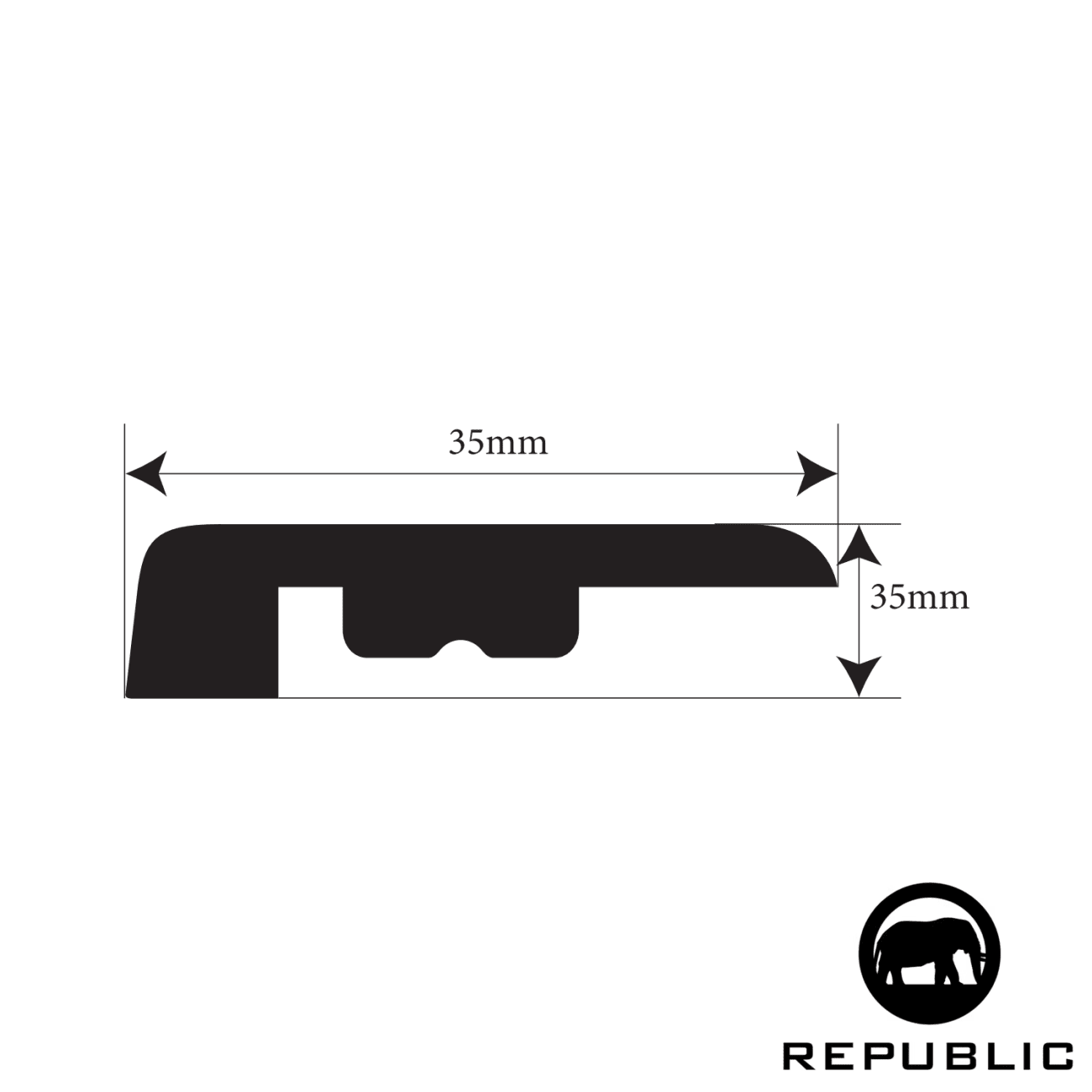 RENF8110-EM Stanstead Grey - Republic Floor - End Molding - RENF8110-EM Stanstead Grey