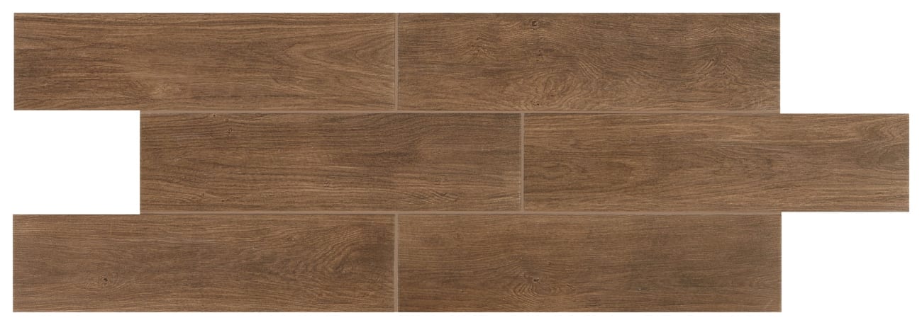 WB03PLK624MTJ1 - Daltile - Willow Bend - Dark Brown - 6.00 in x 24.00 in