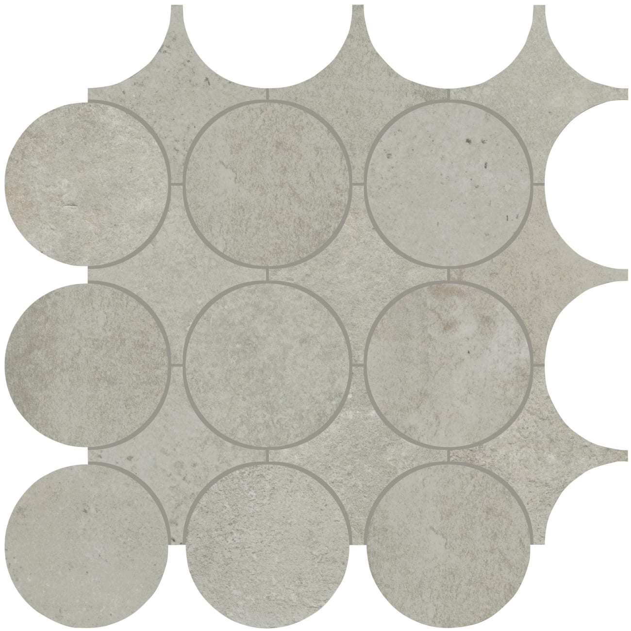 RK12MIXEDMSXTMT - Daltile - Rekindle - Light Grey - 13.50 in x 13.50 in - Canvas Dot Mosaic
