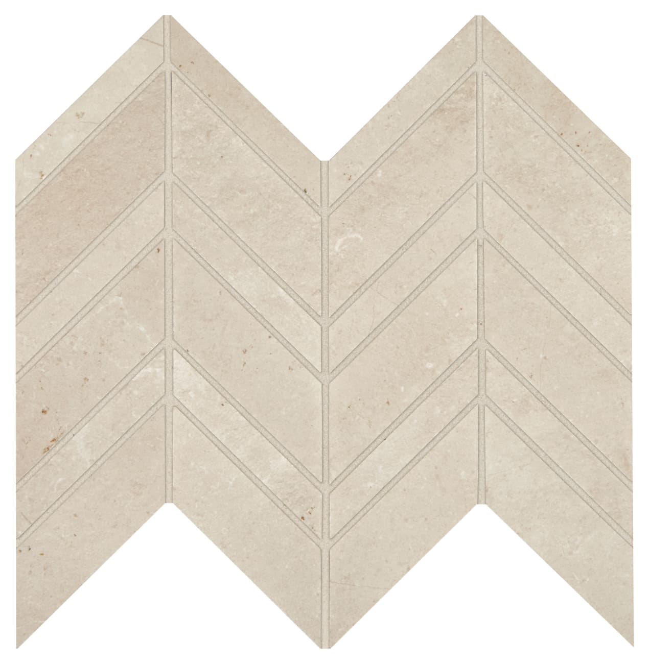MF01CHEVRMS1P2 - Marazzi - Modern Formation - Peak White - 12 x 13 - Chevron Mosaic