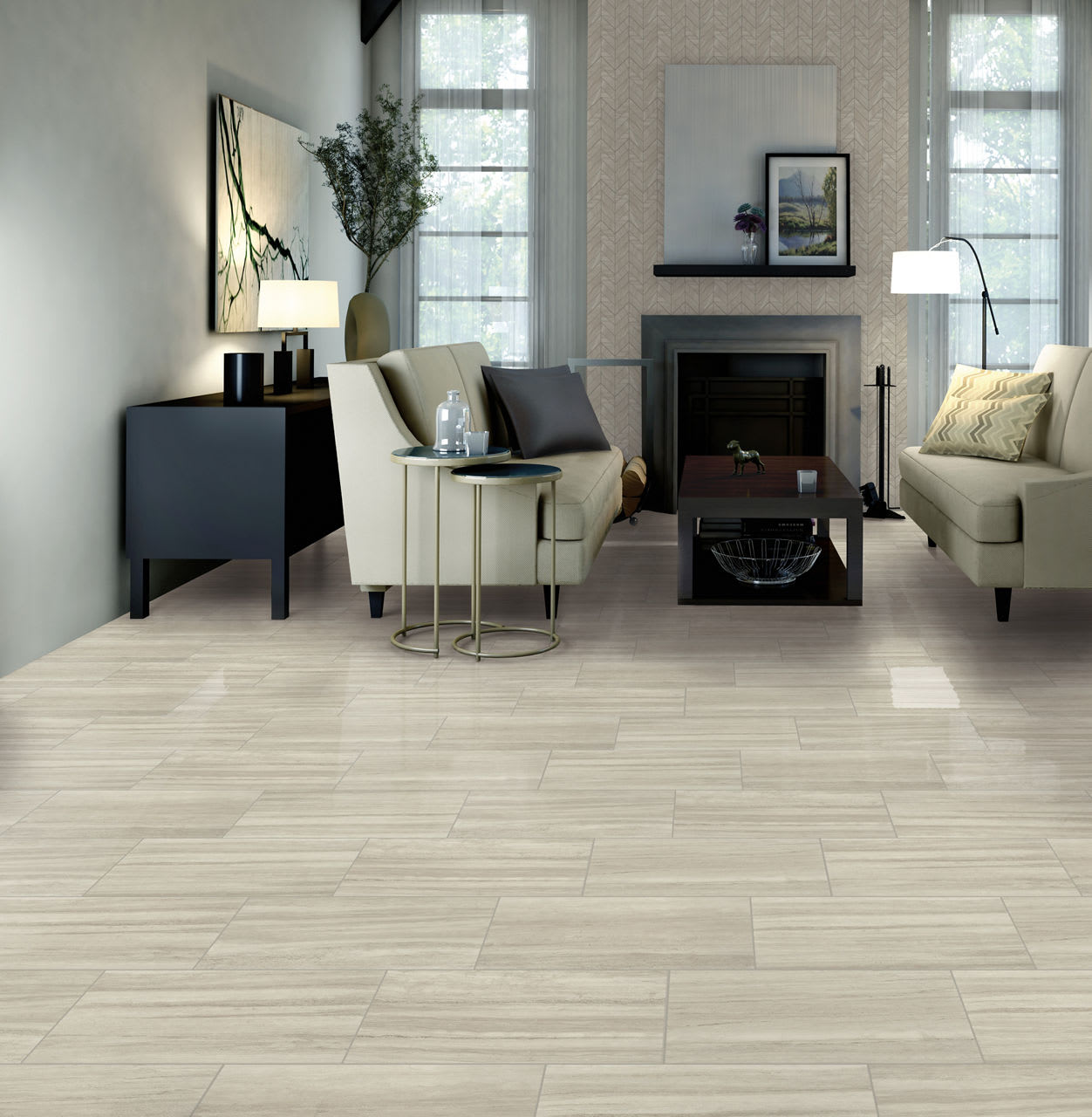 AR091224A1LF - Daltile - Articulo - Column Grey - 12.00 in x 24.00 in - Polished